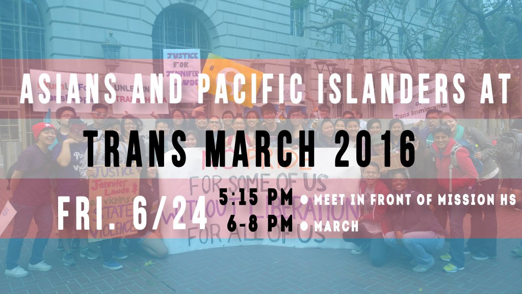 picture of Trans March 2016 information, background APIENC contingent at Trans March 2015